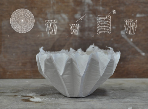 Paper Cast Porcelain Origami Hitomi Igarashi 2